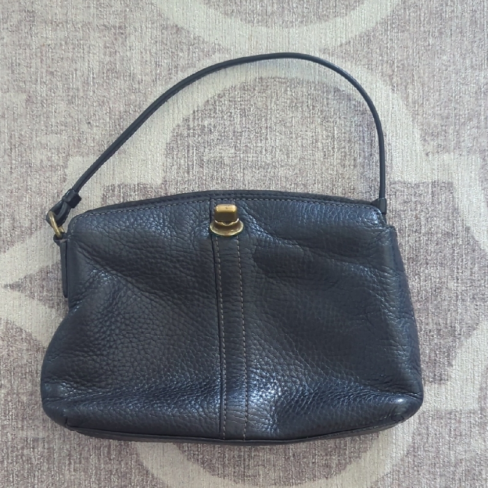 Classic Hampton Coach Black Pebbled Leather Mini Bag - Picture 4 of 8